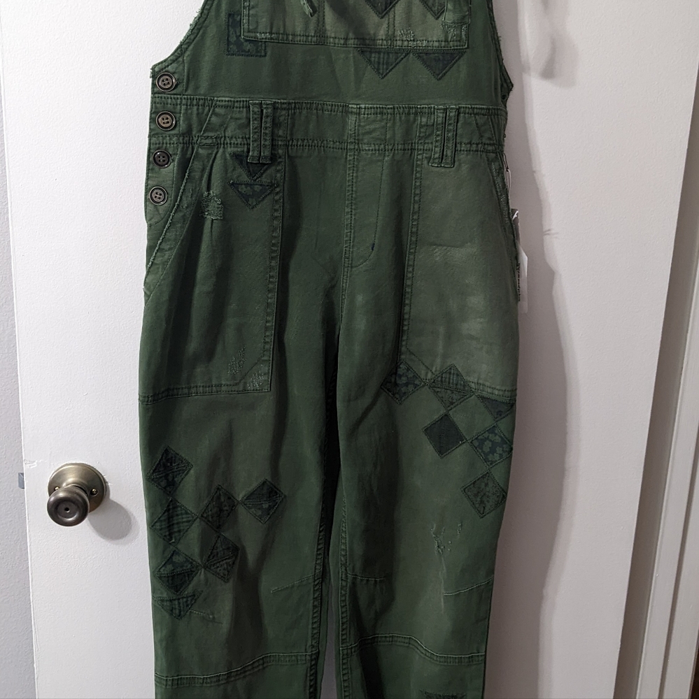 Patchwork overalls